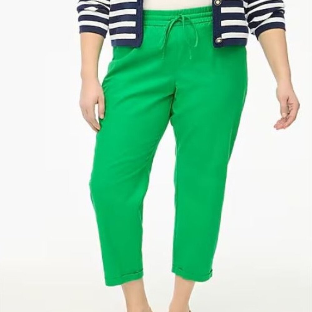 Petite linen-cotton blend drawstring pant - NWT, Great for Summer!